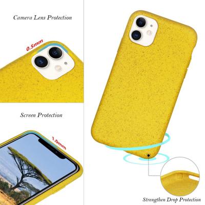 China Filp Type For iPhone 12 Mini Shopper Biodegradable PLA Housing Case Zero Waste Shockproof Logo Designer Wheat Straw OEM/ODM for sale