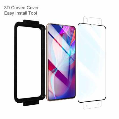 China HD Clear 9H 3D Curved PMMA Ultrasonic Fingerprint HD Clear Screen Protector For Samsung S21 Glass Screen Protector With Install Tool for sale