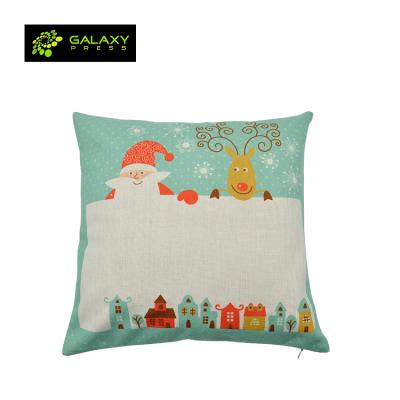 China Chirstmas Decor Sublimation Textile Christmas Pattern Pillow Case Canvas Blanket-Round&Rectangle for sale