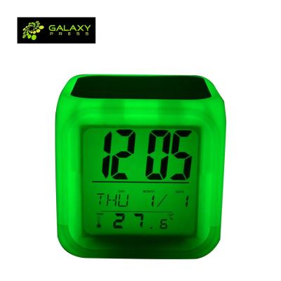 China LUMINOVA Bestselling LED Digital White Luminous Alarm Clock for Sublimation for sale