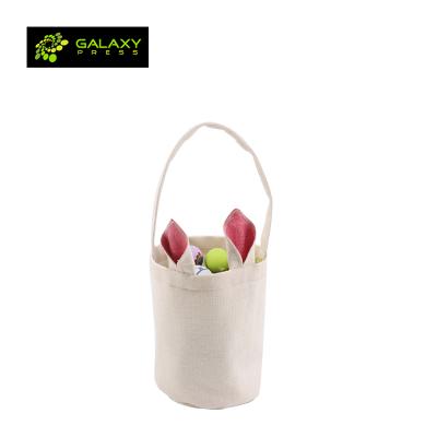 China Blank For Hot Sale Sublimation Customized New Bunny Basket Blanks Canvas Easter for sale