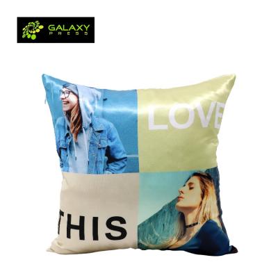 China Multi-USE Blanks Glossy Sublimation Textile Pillow Case 40*40cm Cushion Cover To Customize for sale