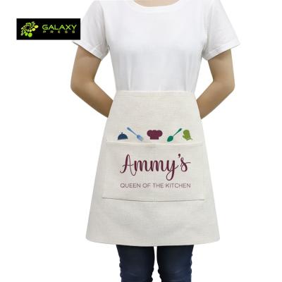 China With Adjustable Straps Kitchen Canvas Size Custom Printed Aprons For Wholesales Sublimation Textile for sale