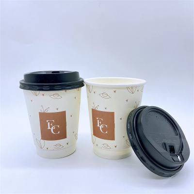 China Factory custom fuling 8 oz disposable paper juice cup pe coated printed coffee paper cup customized for sale