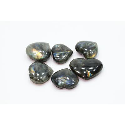 China China Exquisite Bright Color Polish Heart Shaped Labradorite for sale