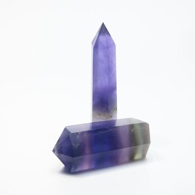 China 2020 China Hot Sale Natural High Quality Blue Fluorite Crystal Point Crystal Prism For Purple Decoration for sale