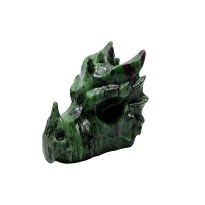 China Hot Green Aventurine Dragon Head from China Selling Crystal Healing Stones Carving Crafts for sale