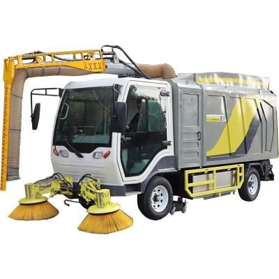 China Park Multi-Function Leaf Collector Comes With A Dust Collection Filter Bin 4.5 Cubic Leaf Suction High Pressure Cleaning Truck for sale