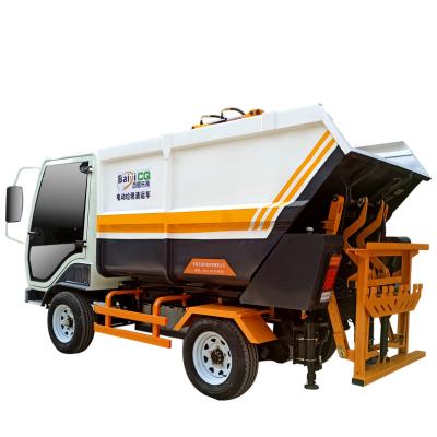 China All-electric hotels garbage transfer truck, automatic unloading and environmental protection garbage truck for sale