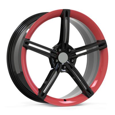 China Factory Wholesale Popular Sports Aluminum Alloy Rims 19 Inch Aluminum Alloy Rim Wheels Red Black Custom Forged Touring Car Wheels 17 18 20 for sale