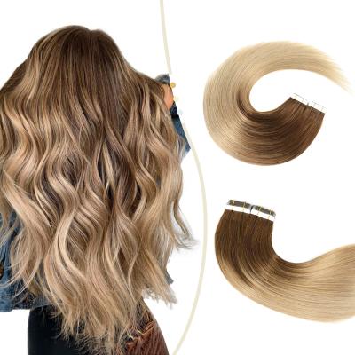 China Tangle Free Hair For Sale Silky Style Wholesale Price Brazilian Soft Shiny Double Wave Weave In Tape Hair for sale