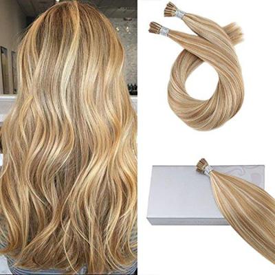 China Real Hair Top Selling Big Stock Virgin Hair Double Drawn No Tangle No Shedding No I-Tip Hair Extensions for sale