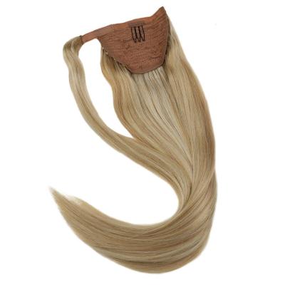 China Health Hair Ponytail For Sale Silky Style Wholesale Brazilian Soft Shiny Double Wave Weave In Ponytail Hair Extension for sale