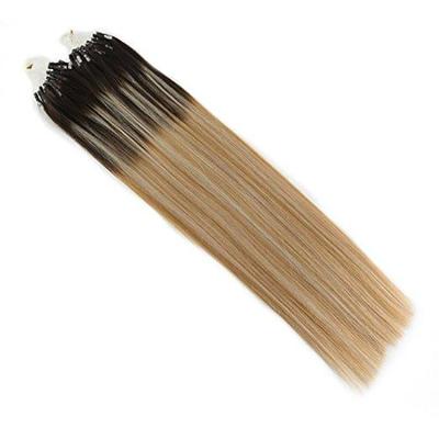 China Silky Straight Wave 24 Hours Shipping Factory Price Deep Ends Virgin Russian Remy Micro Bonded Loop Ring Hair Extensions For Birthday Party for sale