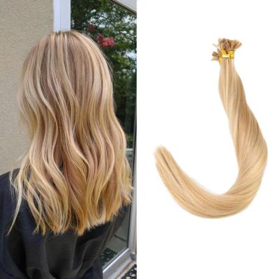 China Cheap Wholesale Natural Soft Wave Color Double Wave Hair Feeling Hair Extensions Weight U Tip Blonde Health Hair Double Tip Hair Extensions for sale