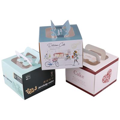 China Handmade wholesale custom logo cardboard square birthday cake paper boxes for wedding party for sale