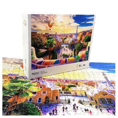 China Cartoon Toy Factory Price Custom Jigsaw Puzzle 500 1000 Piece Cardboard Puzzle Sets For Adults for sale