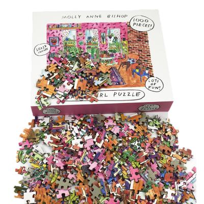 China Cartoon Toy Custom Personalized Recyclable Jigsaw Puzzle Makers 1000 Piece Custom Puzzle for sale