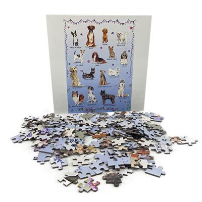 China Recyclable Custom Design Print Cartoon Cardboard Adult Jigsaw Puzzle With Packing Box Jigsaw Puzzle for sale