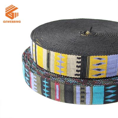 China Rich Color/Hot Selling High Quality Not Monotonous/2021 Logo Printed Jacquard Webbing Straps Custom Made NylonTape For Bag for sale