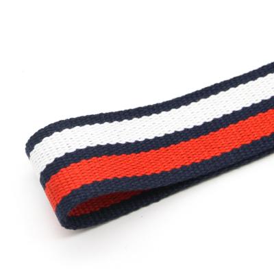 China Wholesale High Quality Colorful 3cm Weave Bulk Running Strap Anti-Wear Good Texture Cotton Strips For Garment Or Handbag Strap for sale