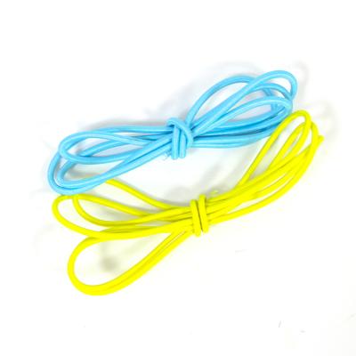 China Durable Colorful Round Braided Elastic Rope 1-15mm Polyester Elastic Cords Twine Rope Durable Rope for sale