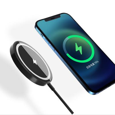 China Smart Watch Type C Fast Charger 15W Magnetic Black Magnetic Universal Wireless Charger For Iphone 12 13 Series for sale