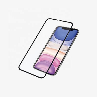 China Mobile Phone Full Cover Edge Printed High Quality Bubble Free Clear HD Full Glue Anti Glue Screen Glass Protector For Iphone 11 for sale