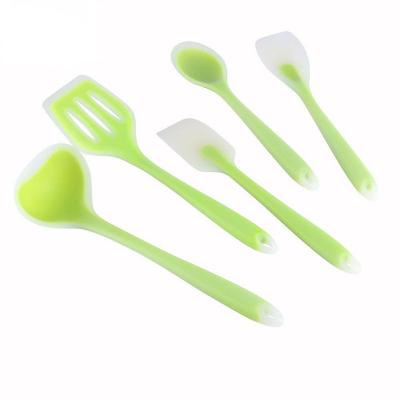 China Hot Amazon Sustainable Kitchen Utensil Five-piece Spatula Combo Silicone Spatula for sale