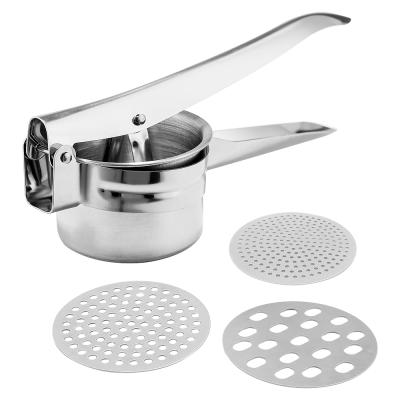 China Professional Wholesale Minimalist Potato Crusher Accessories Kitchen Stainless Steel Potato Crusher Rice Grinder/Fruit Press for sale