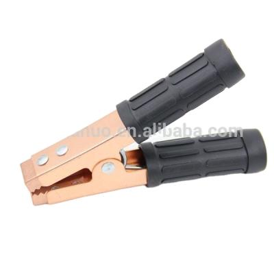 China New Electronic Instrument Crocodile Clip Insulated Battery Clip For Charging Plated With Copper for sale