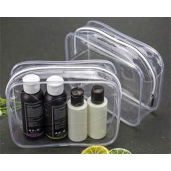 China P010003 Fashion Stand Up Portable Waterproof Transparent PVC Makeup Bag Toiletry Bag for sale