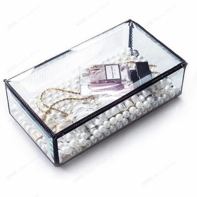 China Handmade Various Use Manicure Jewelry Box Transparent Storage Box for sale