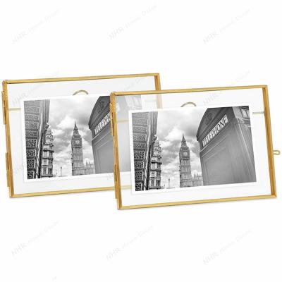 China Fashionable Simple Floating Photo Frame Sublimation Photo Blank Glass Frame for sale