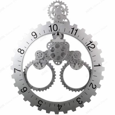 China Wholesale Antique Style Wall Mounted Special Design Wall Gear Clock for sale