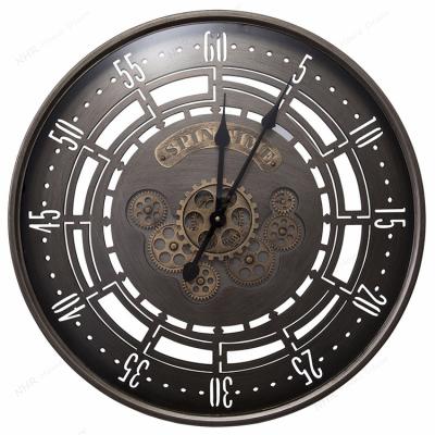 China Antique Style Oil Rubbed Bronze Multifunctional Use Gear Mechanical Clock for sale