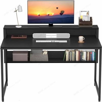 China Unique Design Retro Industrial Style Computer Desk Foldable With Shelves for sale