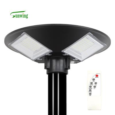 China Garden Sunwing Waterproof 360 Degree Solar UFO Street Light Lighting 100W 150W 200W All in One Solar Light UFO with IP65 for sale