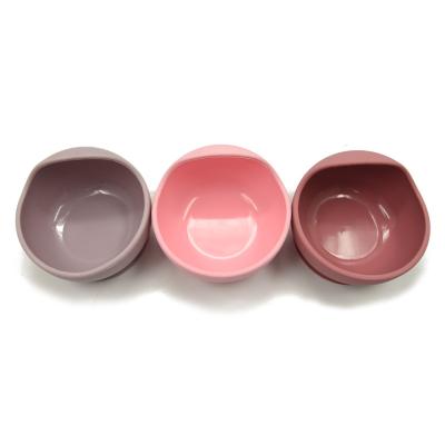 China Silicone Baby Suction Cup Microwave Silicone Rubber Bowl BPA Free Unbreakable Safe Slip Resistant Feeding Bowl With Spoon for sale