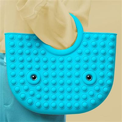 China New 2021 Vintage Big Simple Dimple Push Bubbles Large Handbag Bouncy Bag Toys for sale