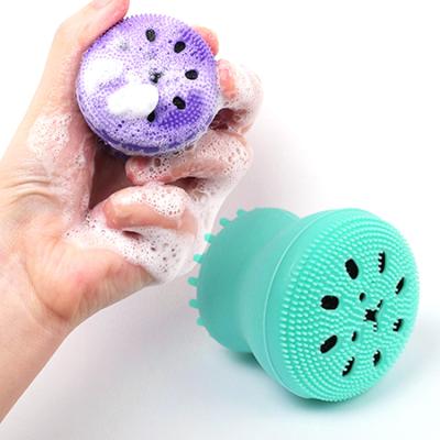 China Wholesale New Product Silicone+Sponge Skin Care Ideas Device Silicone Facial Cleansing Sweep Waterproof Face Brush for sale