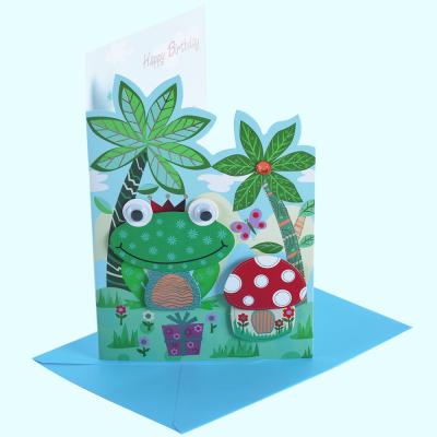 China Europe factory stock birthday design with tip on greeting cards for kids or baby for sale