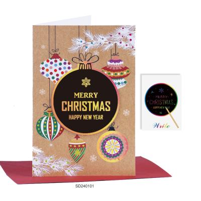 China Europe Scratch Paper Board Christmas Greeting Card for Friends and Family Gifts for sale