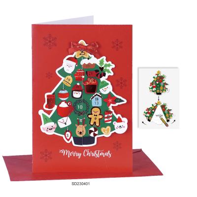 China Moving 3D Europe Christmas Greeting Card Writing For Friends And Family Gifts for sale