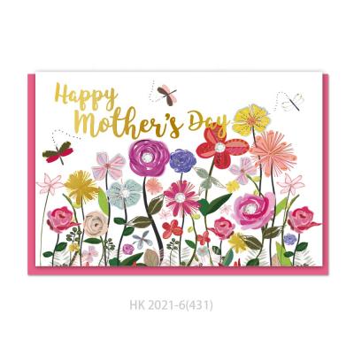 China Europe Fresh Flower Heart Design Loving Greeting Cards for Mom or Mother's Day for sale