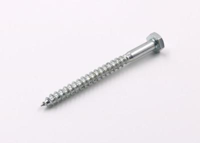 China Interior Decoration Mild Steel Wood Screws Galvanized DIN571 With Hex Head for sale