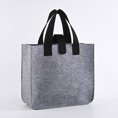 China Wholesale Reusable Fashion Promotion Classic Eco - Friendly Custom Printed Logo Tote Shopping Bag Felt for sale