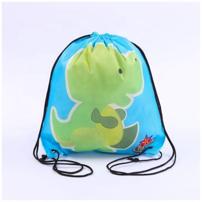 China Custom Printed Nylon Rope Handle Sedex Factory Sport 210D Polyester Drawstring Backpack Bag for sale