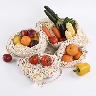 China Reusable Product Handled Mesh Bag For Fruits And Mesh Net Bag Eco Friendly Vegetable Mesh Shopping Bag Reusable Organic Cotton Wholesale for sale