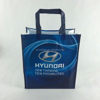 China Mail-consumer handled recycled plastic bottled reusable pp woven RPET shopping bag for sale